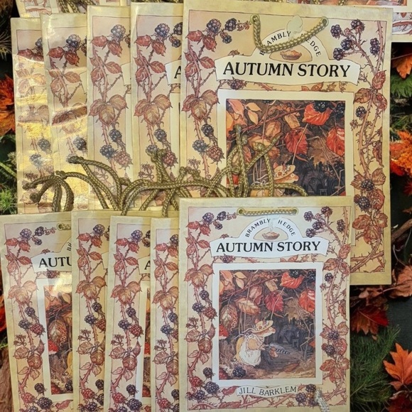 1989 Vintage Gift Bags. “Winter Story” “Autumn Story” by Jill Barklem. - Picture 2 of 8